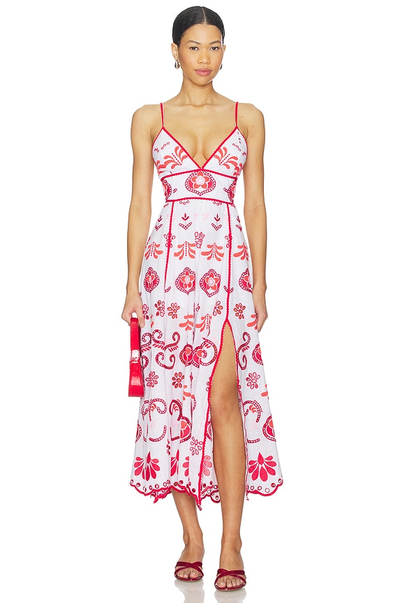 view 1 of 4 VESTIDO GARDEA in White & Red