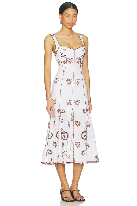 view 2 of 4 VESTIDO NAIA in White & Brown