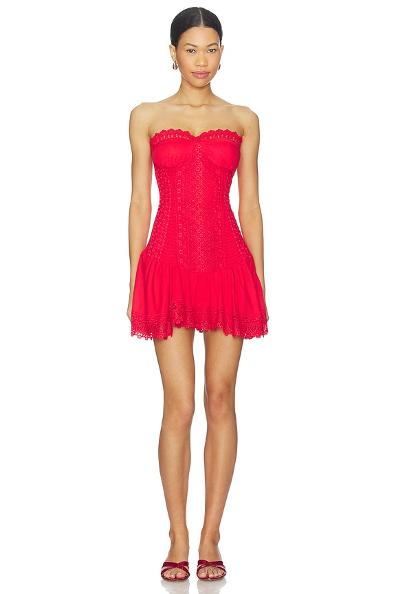 view 1 of 3 Julisse Short Dress in Red Ruby