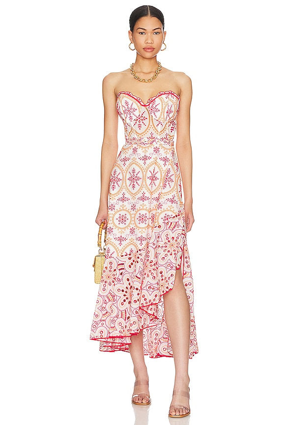 view 1 of 4 Aurora Midi Dress in Orange Fruition