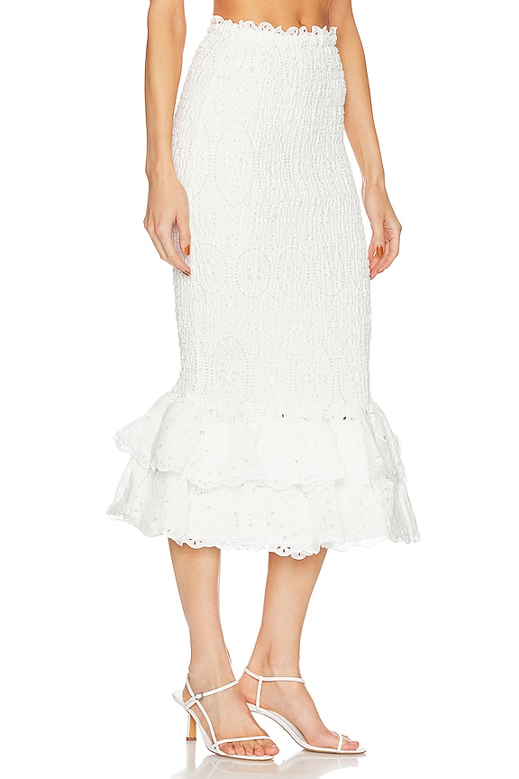 view 2 of 4 FALDA MIDI LILIANA in White Fruition