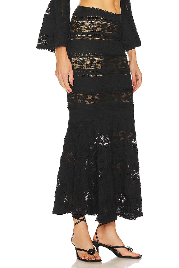 view 2 of 4 FALDA LARGA SHIR in Black