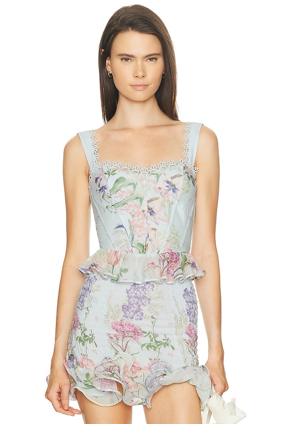 view 1 of 5 FLORET 탑 in Blue Botanic