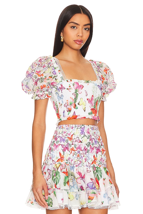 view 2 of 4 Lirio Top in White Borbo