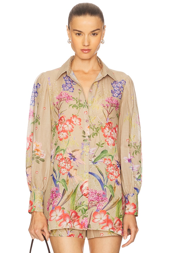 view 2 of 5 ASTER 롱슬리브 탑 in Olive Botanic