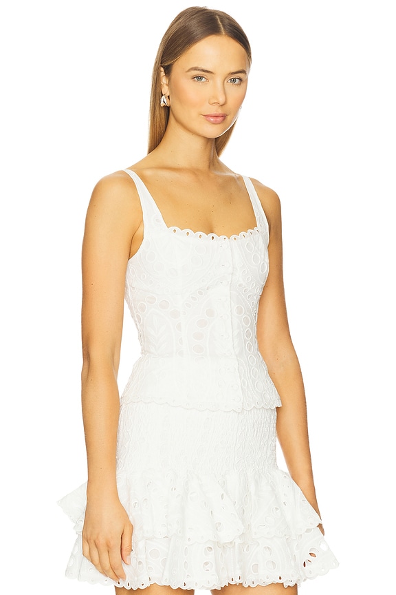 view 2 of 4 Nereus Top in White Sealace