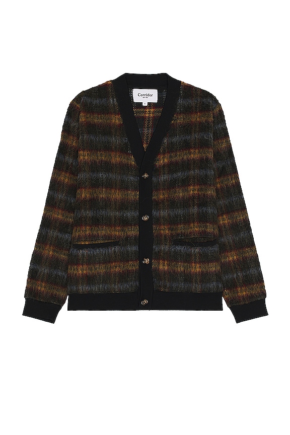 view 1 of 3 Plaid Cardigan in Multi in Army