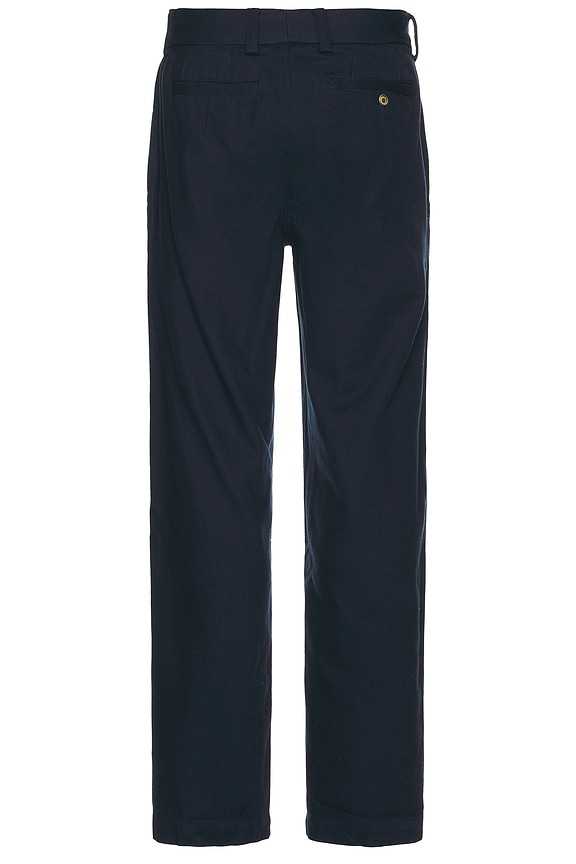 view 2 of 4 Twill Pleated Trouser in Navy