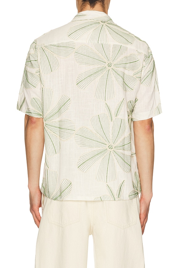 view 2 of 5 Linen Applique Short Sleeve Shirt in Natural