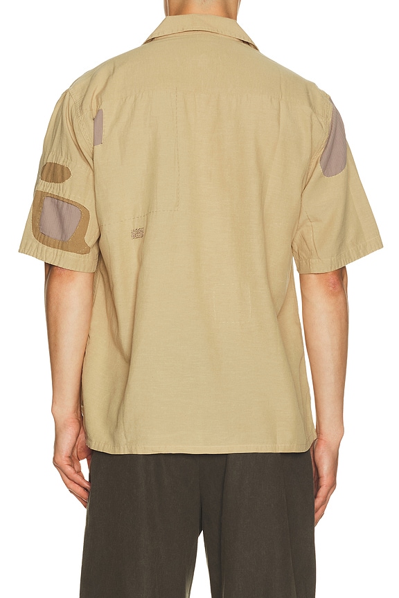 view 2 of 4 Patchwork Short Sleeve Shirt in Natural