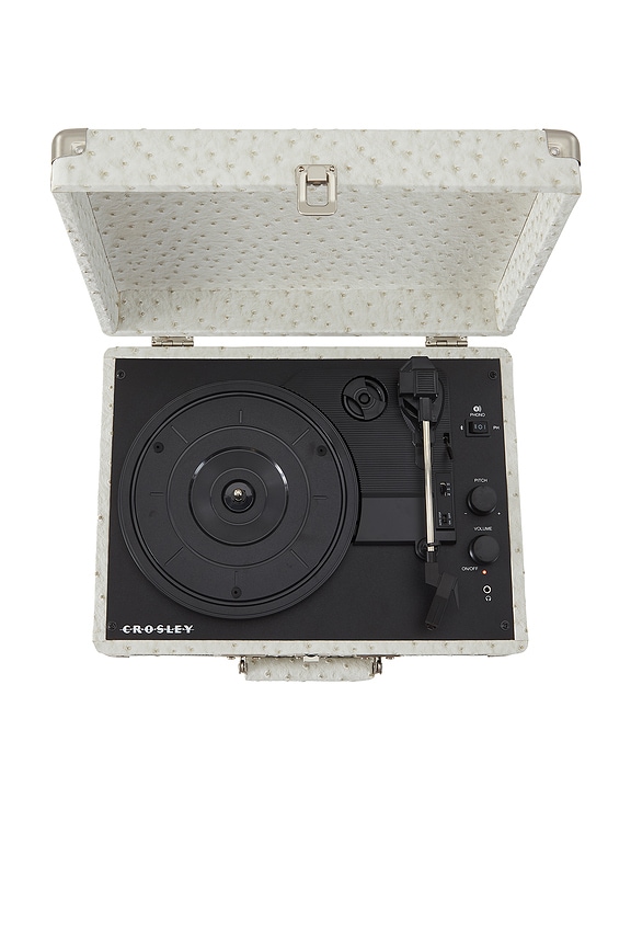view 2 of 8 Cruiser Plus Record Player in White Ostrich
