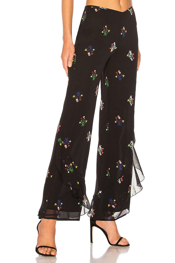 view 2 of 4 Siren Silk Printed Pant in Black Multi