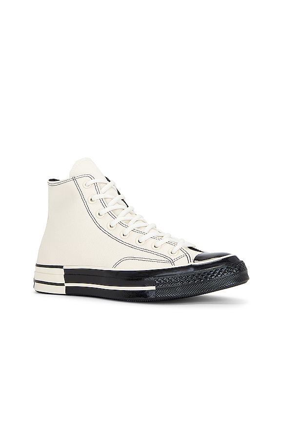 view 2 of 6 SNEAKERS in Natural Ivory, Black, & Vintage White