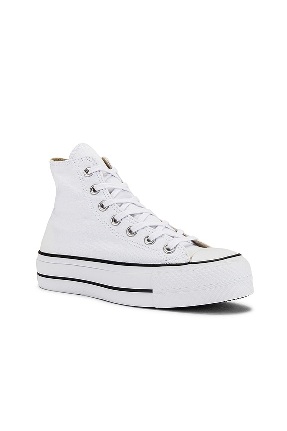 view 2 of 6 Chuck Taylor All Star Lift Hi in White in White & Black