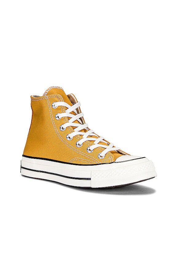 view 2 of 6 Chuck 70 Canvas High Tops in Sunflower, Black, & Egret