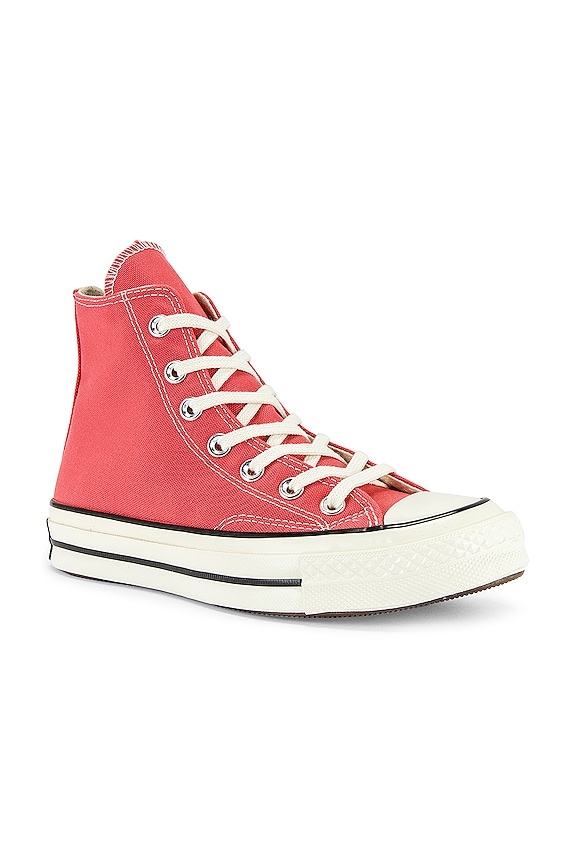 view 2 of 6 Chuck 70 Seasonal Color Recycled Canvas Hi in Terracotta Pink in Terracotta Pink & Egret