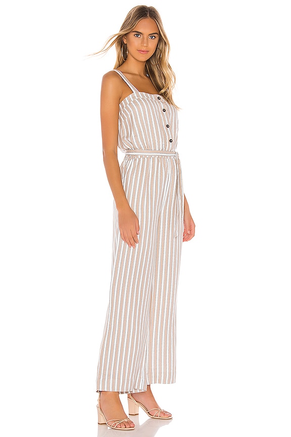view 2 of 3 Wide Leg Tie Waist Jumpsuit in Stripe