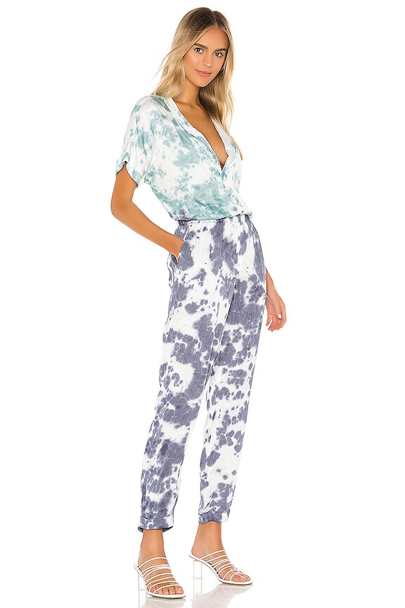 view 2 of 3 Short Sleeve Rolled Cuff Jumpsuit in Tie Dye