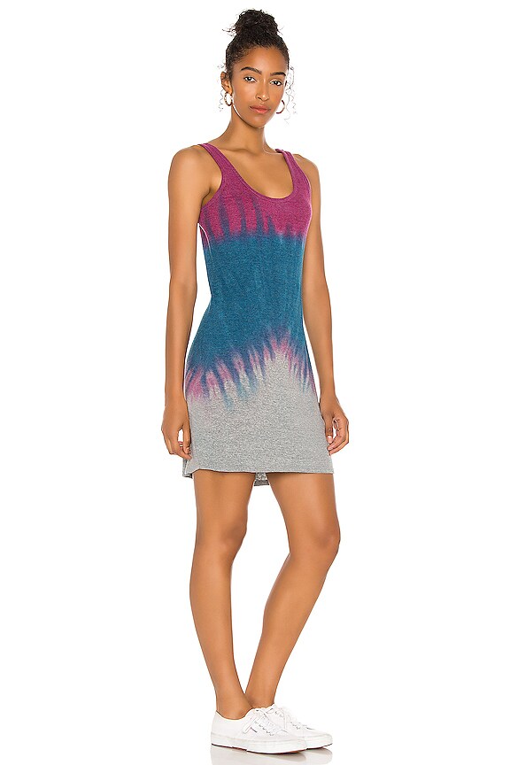 view 2 of 4 Triblend Rib Double Scoop Mini Tank Dress in Sunset Dye