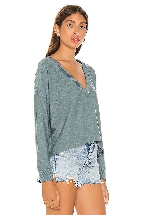 view 2 of 4 Cropped Long Sleeve Pullover in Succulent