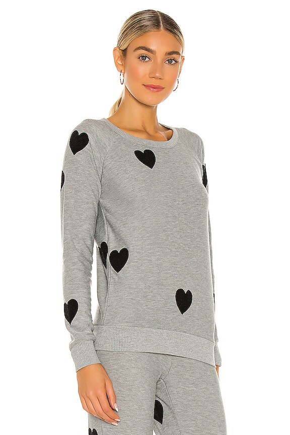 view 2 of 4 Cozy Knit Long Sleeve Raglan Pullover in Heather Grey