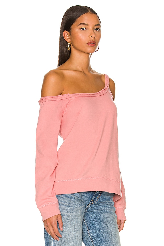 view 2 of 4 Vented Off Shoulder Long Sleeve Raglan Pullover in Shimmer