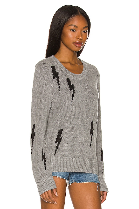 view 2 of 4 PULL RAS DE COU LIGHTENING BOLT in Heather Grey