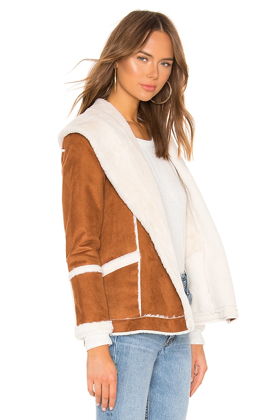 view 2 of 4 Faux Fur Lined Suede Jacket in Whiskey