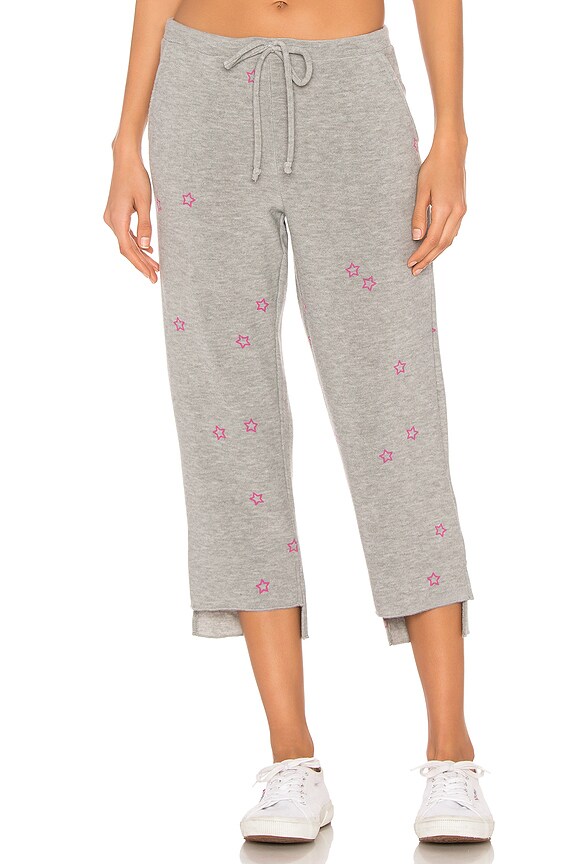view 1 of 5 Pink Stars Pants in Heather Grey