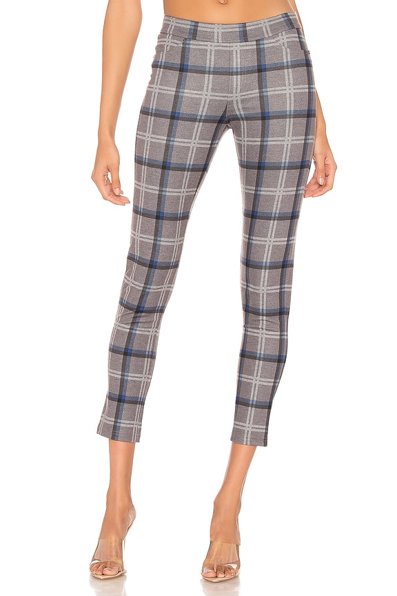 view 1 of 4 Skinny Pants in Grey Plaid