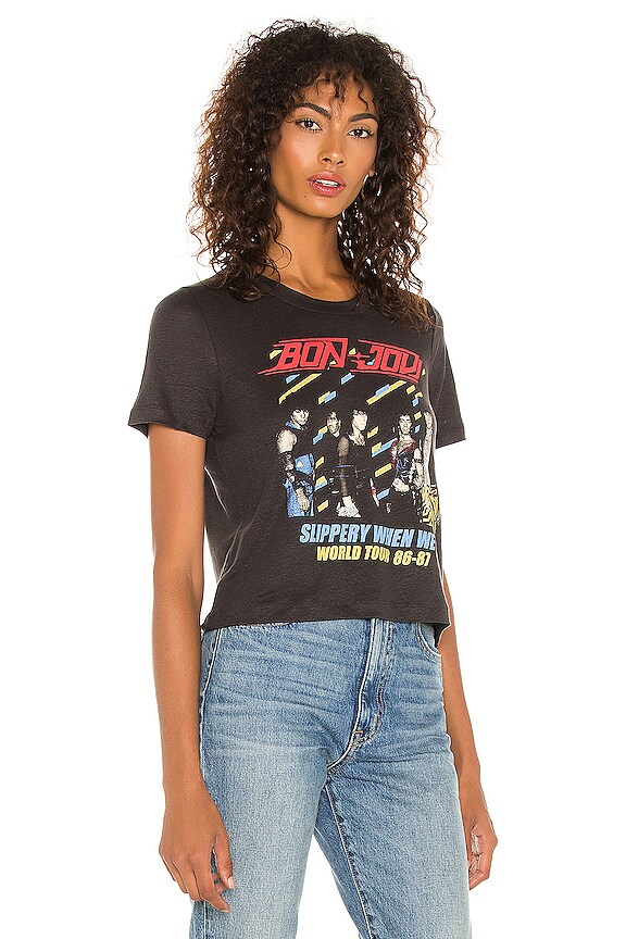 view 2 of 4 Bon Jovi Slippery When Wet Tee in Very Black