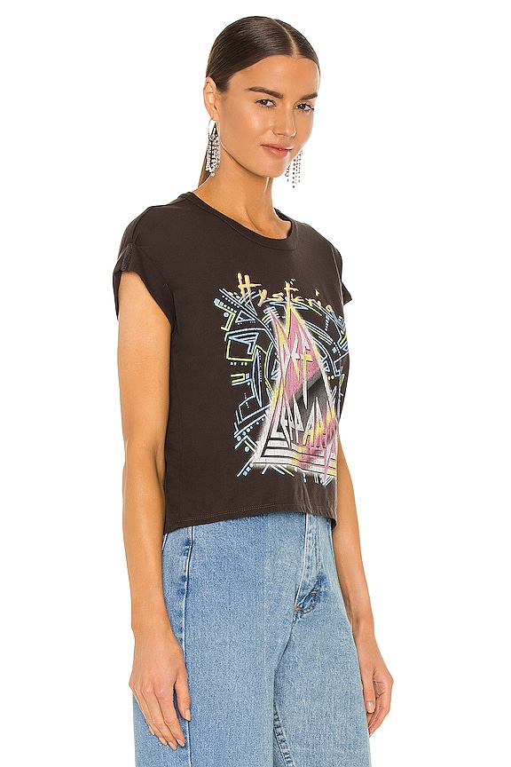 view 2 of 4 Def Leppard Hysteria Tour Tee in Union Black
