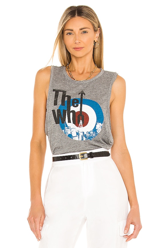 Chaser The Who Target Logo Tank in Streaky Grey | REVOLVE