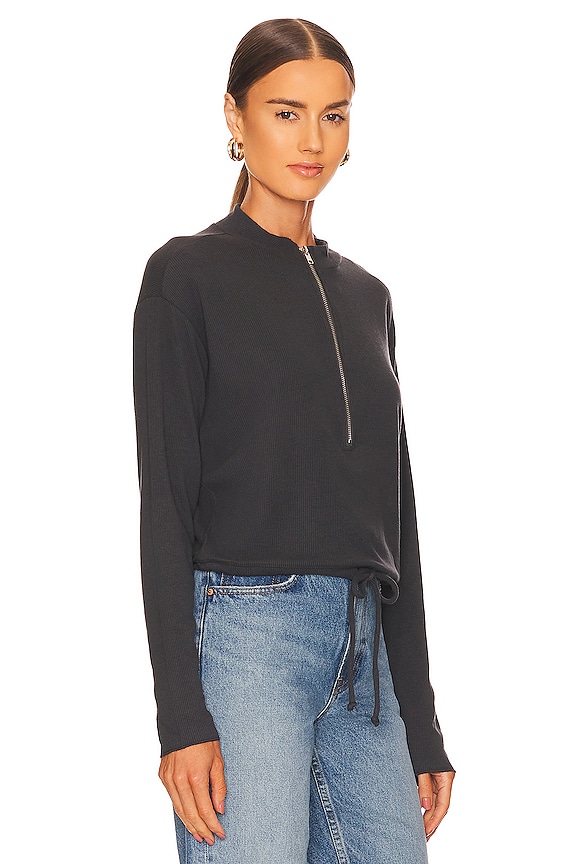 view 2 of 4 Long Sleeve Zipper Mock Neck in Phantom