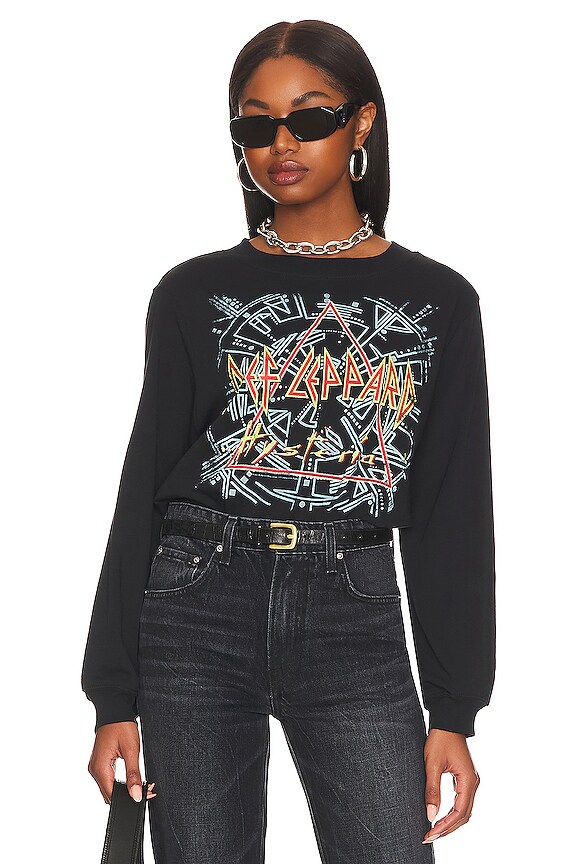 view 2 of 4 Def Leppard Hysteria Tour Crewneck in Black