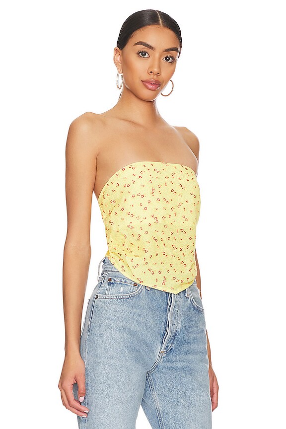 view 2 of 4 УКОРОЧЕННЫЙ ТОП PIER in Anise Flower