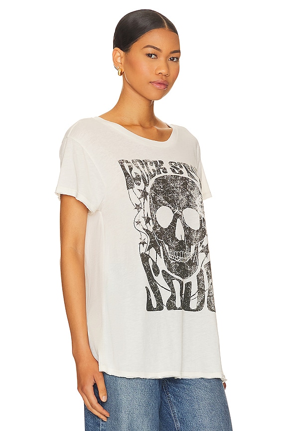 view 2 of 4 CAMISETA SKULL AND FLOWERS in Bright White