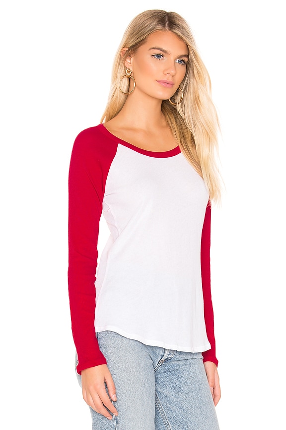 view 2 of 4 Raglan Baseball Tee in Strawberry