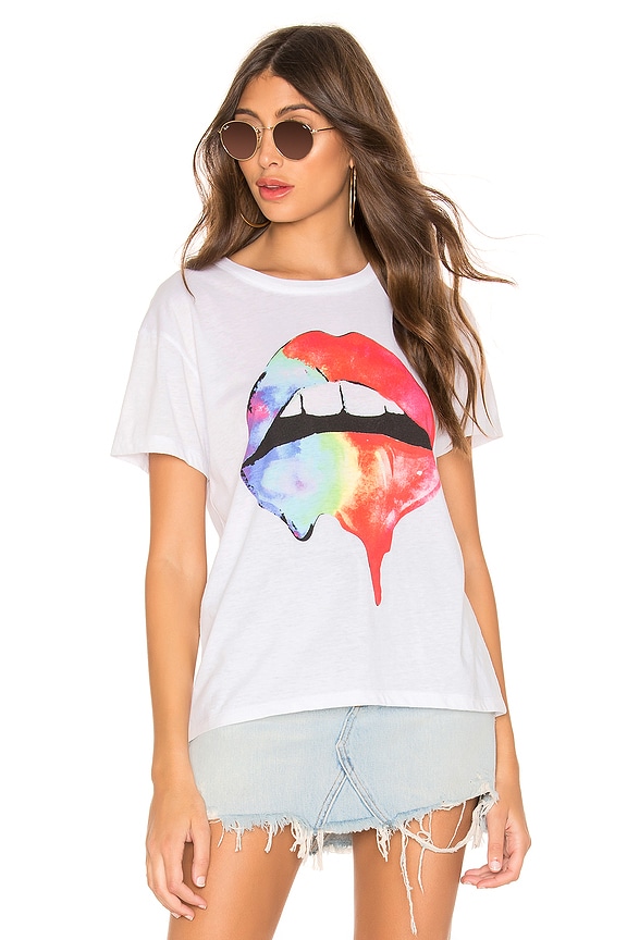 view 2 of 5 Rainbow Lips Tee in Rainbow Lips