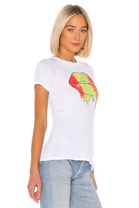 view 2 of 4 Rasta Lips Tee in White