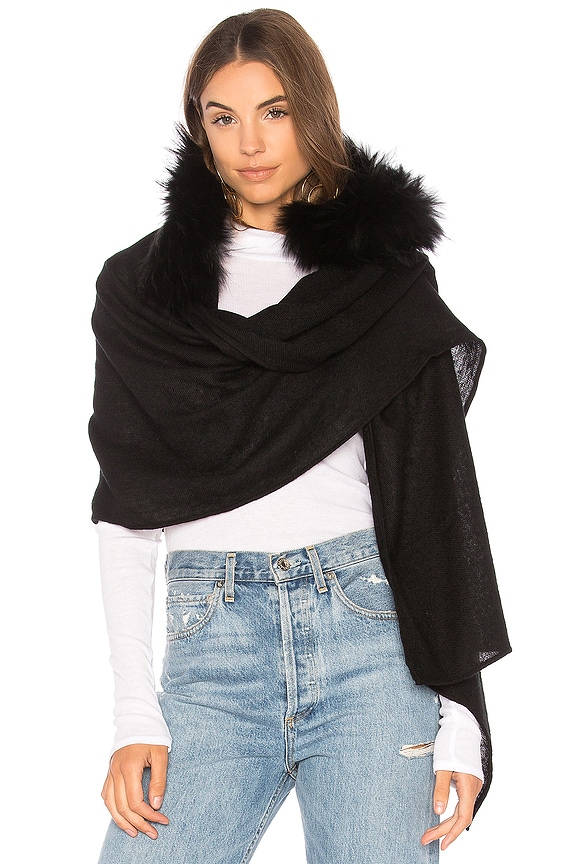 view 2 of 2 Fur Lined Hood in Black