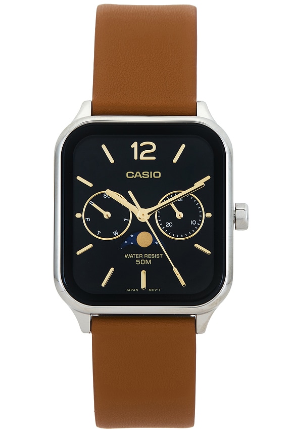 view 1 of 4 Moon Phase Watch in Brown & Black