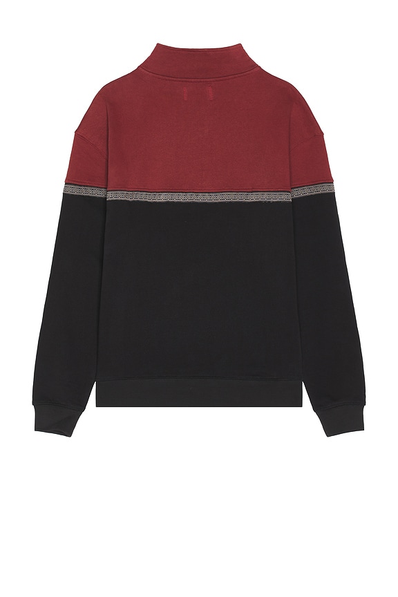 view 2 of 4 Offset Rib Zip Crew in Ruby