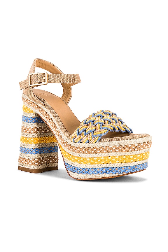 view 2 of 5 SANDALES COMPENSÉES ANNE in Multicolor