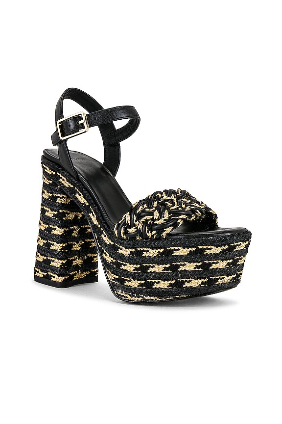 view 2 of 5 ANNE 플랫폼 샌들 in Negro & Oro