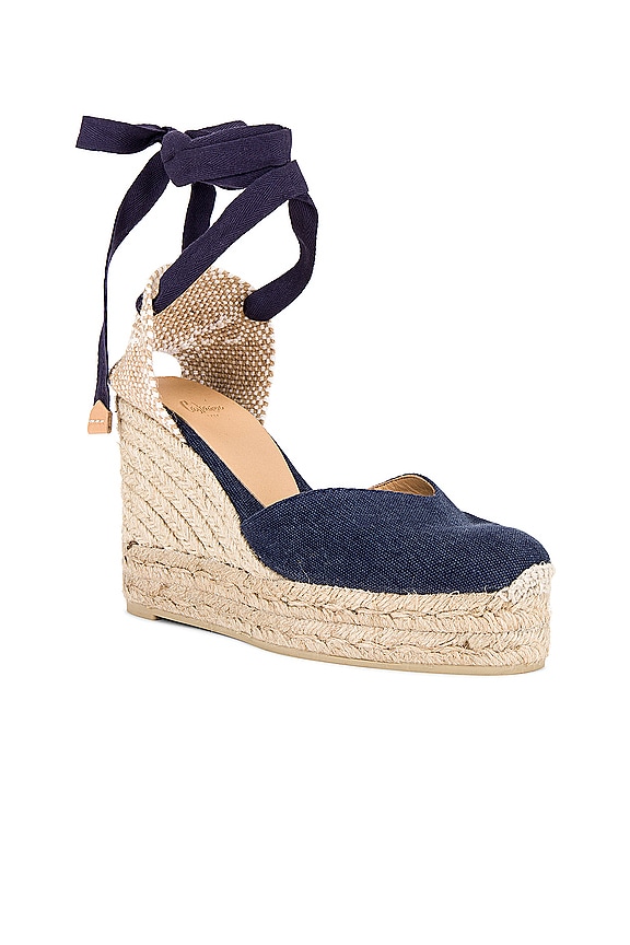 view 2 of 5 Chiara Wedge in Azul Oxford