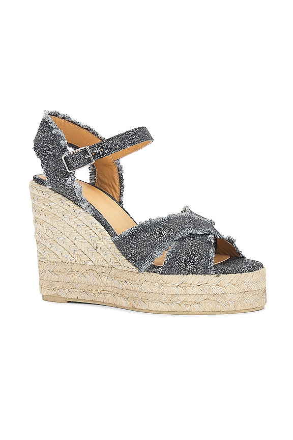 view 2 of 5 Bromelia Wedge in Gris Oscuro & Plata