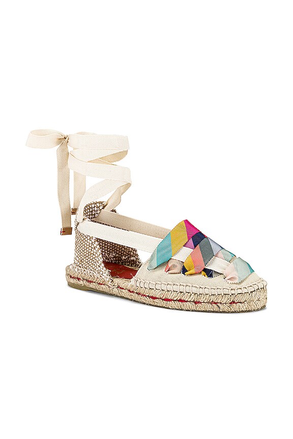 view 2 of 5 Jean x Paul Smith Espadrille Flat in Rayas Ivory