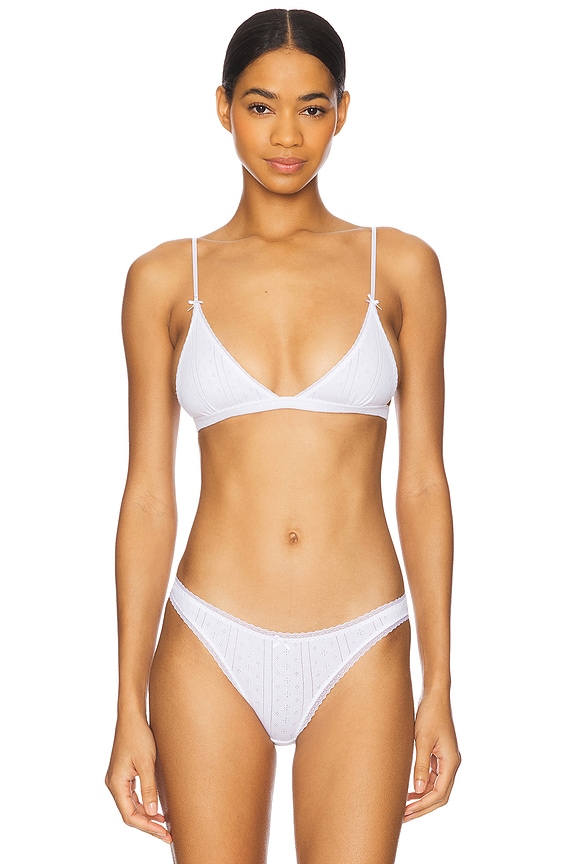 view 1 of 4 The Triangle Bralette in White