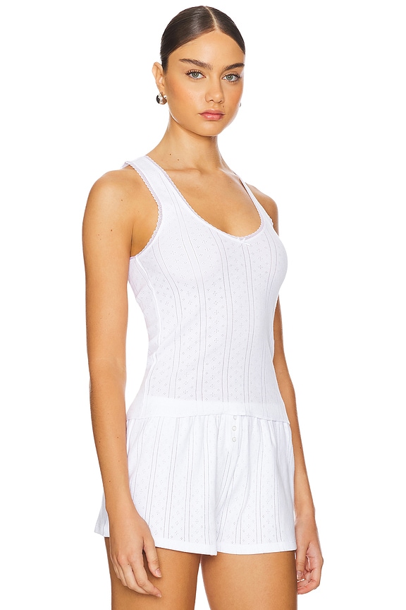 view 2 of 4 The Scoop Tank Top in White